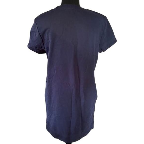 Tommy Hilfiger Navy T-Shirt Dress with Pockets Size M | Logo Front, 100% Cotton - Picture 3 of 6